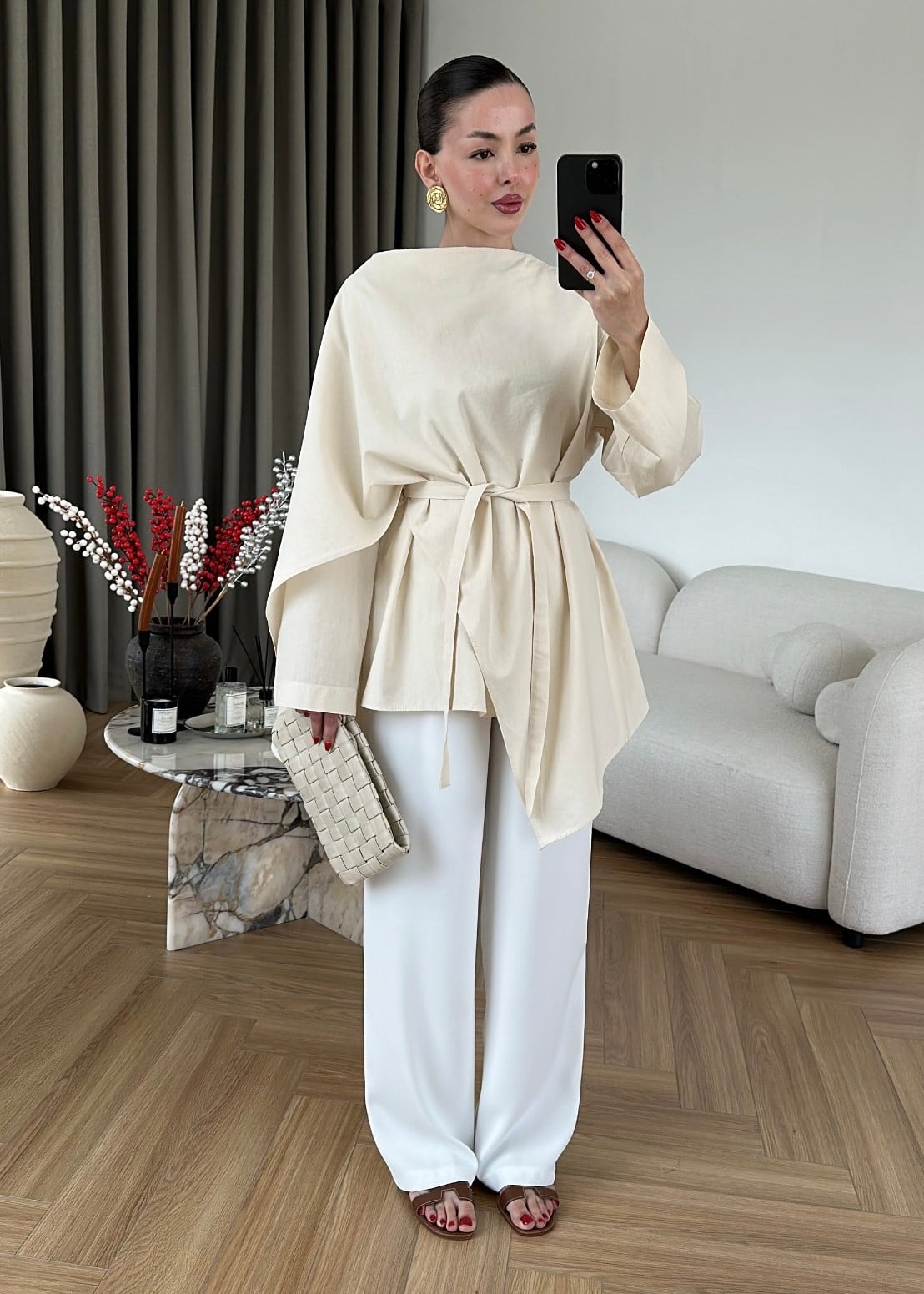 بلوزة فلو بيج فاتح - KP4514