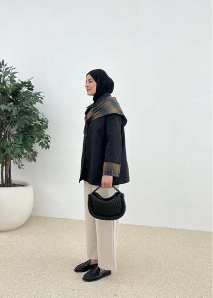 جكيت ترنش اسود - KP7119