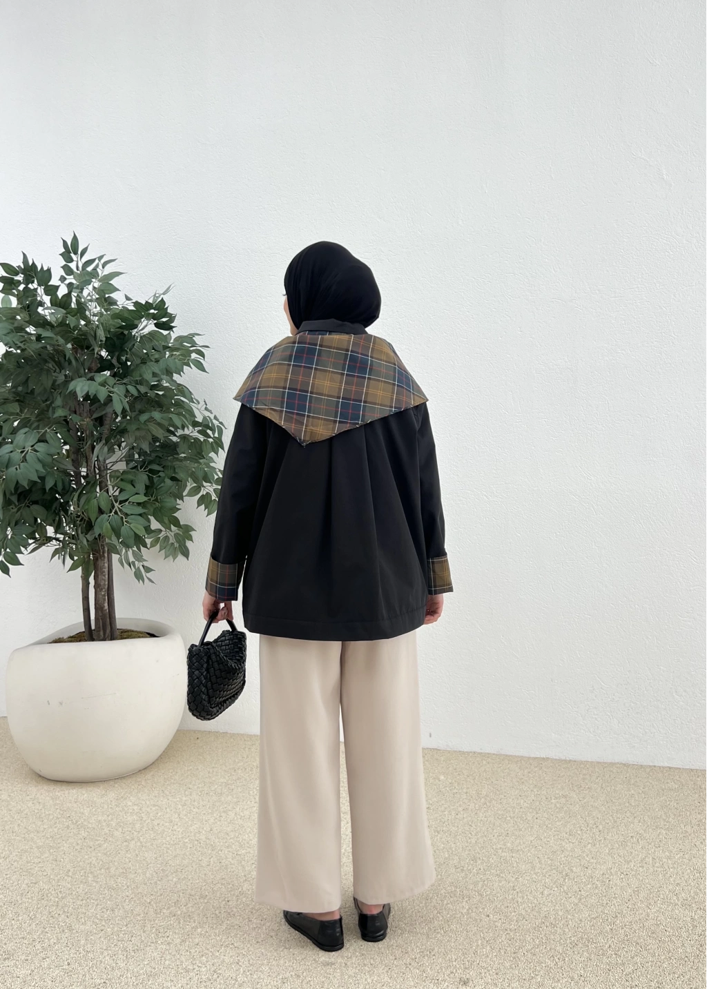 جكيت ترنش اسود - KP7119