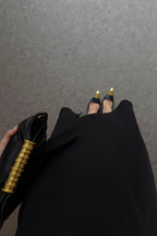 فستان ميدي اسود - KP2296