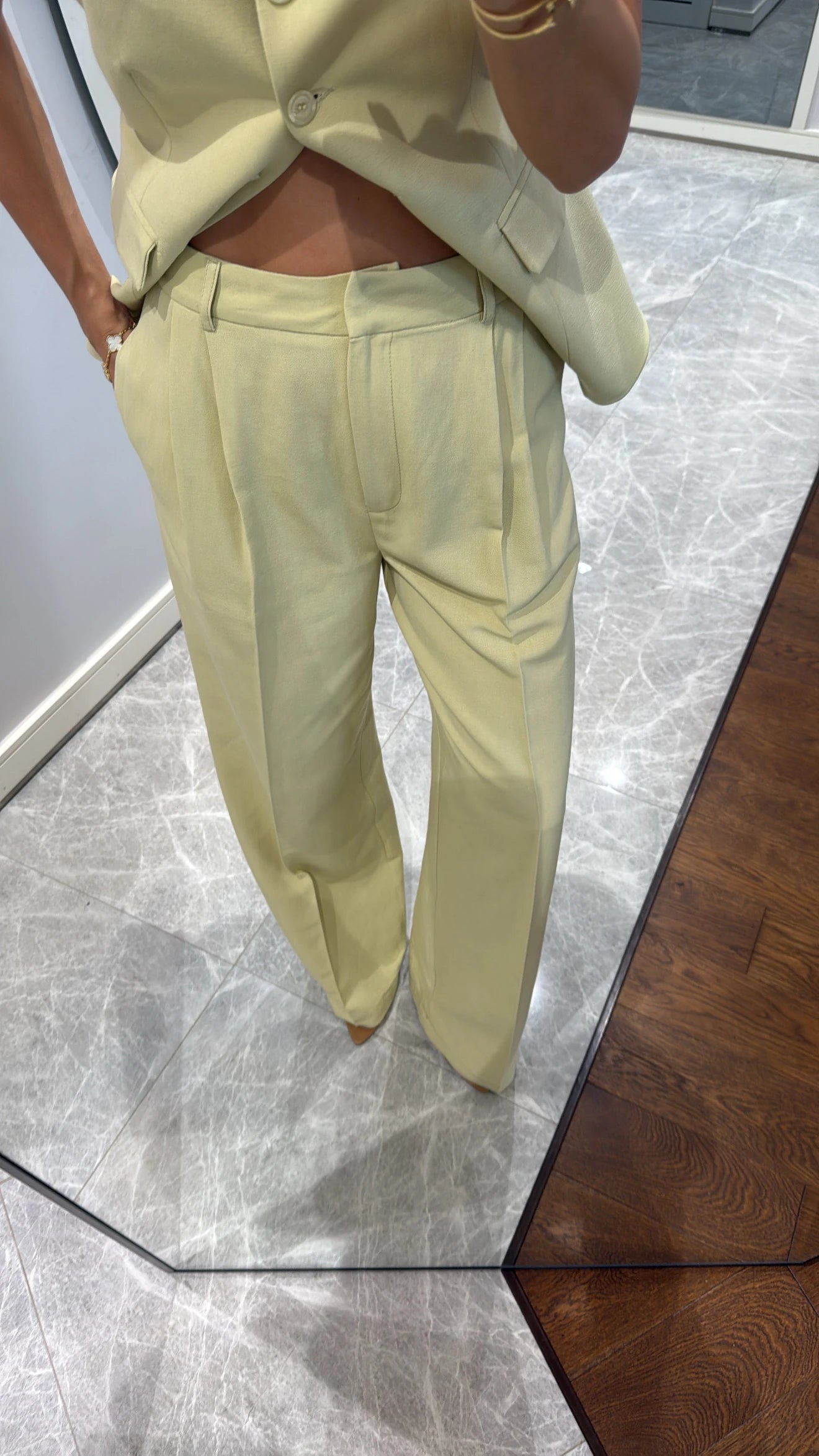 طقم رسمي ڤيست مع بنطلون ليموني - KP1354