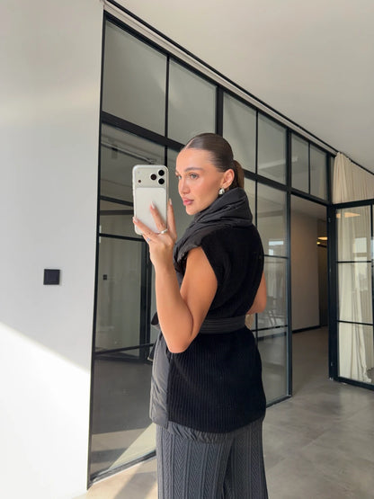 ڤيست اسود بحزام - KP7098