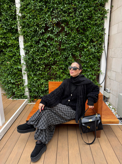 جرزة اسود مع لفحة - KP4320