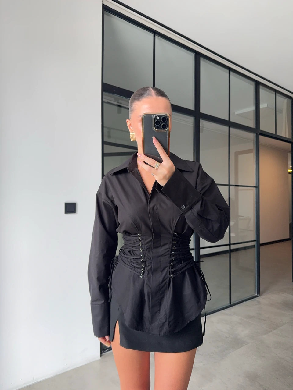 قميص اسود - KP4278