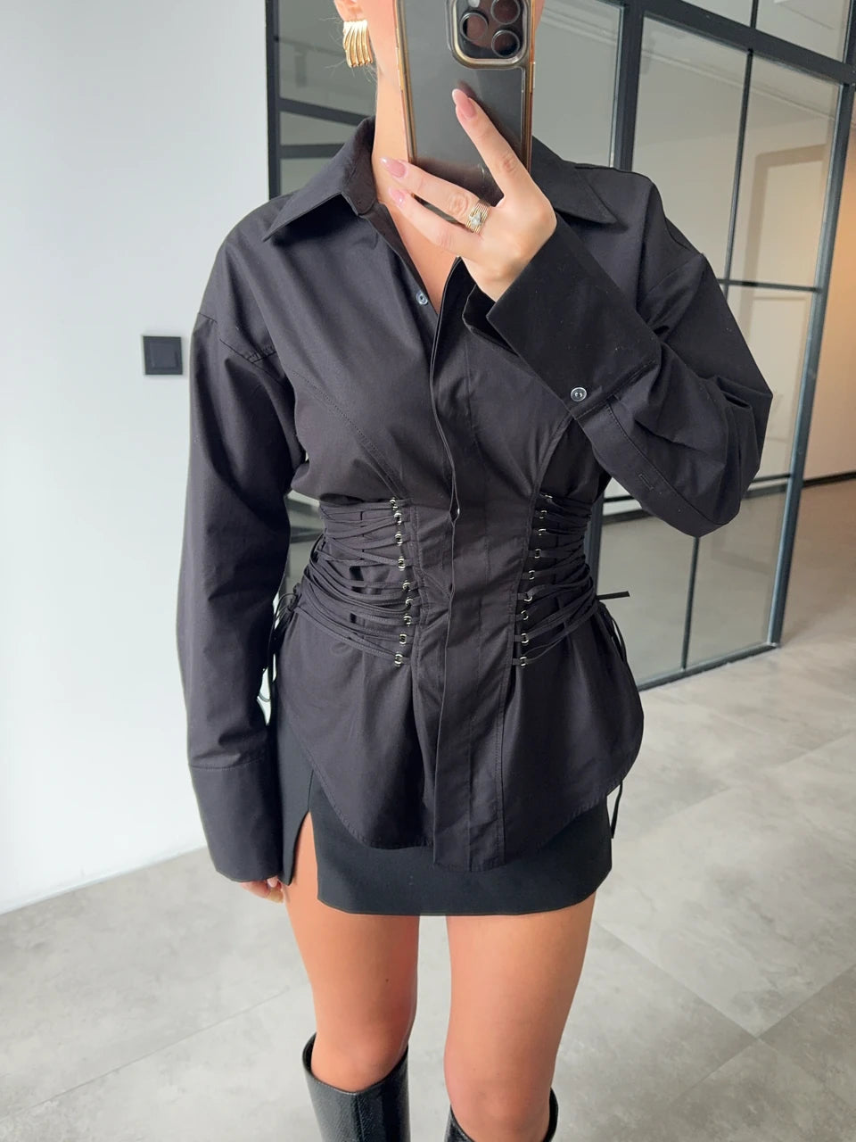 قميص اسود - KP4278