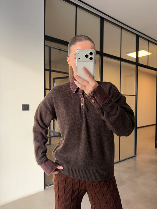 بلوزة بني - KP4398