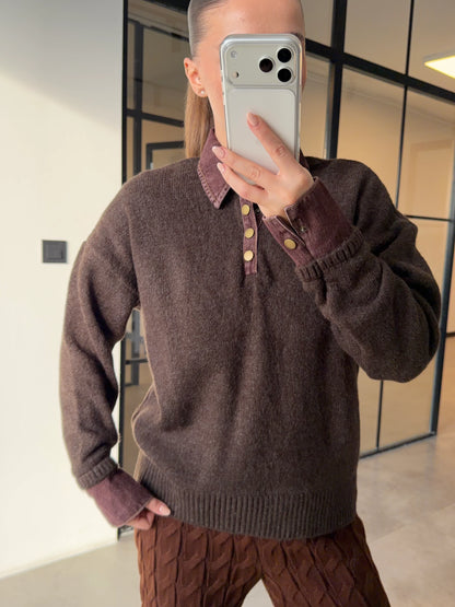 بلوزة بني - KP4398