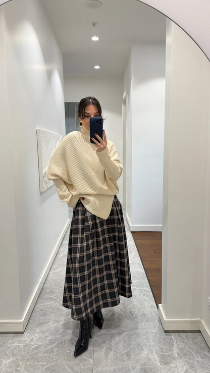 تنورة كاروهات - KP6020