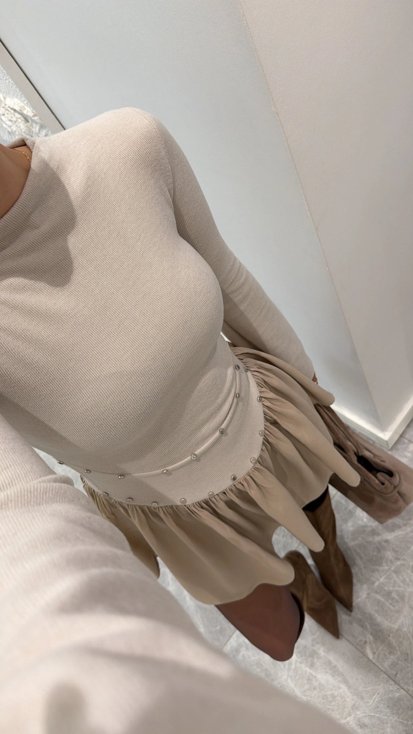 فستان بيج - KP2237