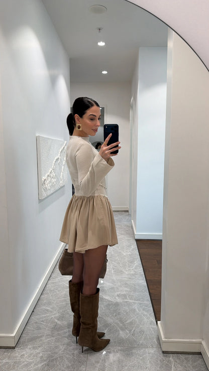 فستان بيج - KP2237