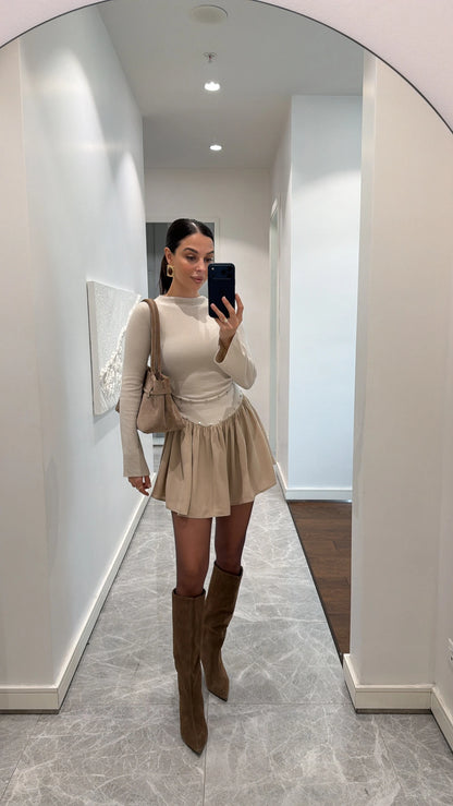 فستان بيج - KP2237