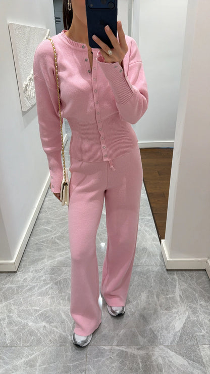 طقم عملي زهري بأزرار - KP1474