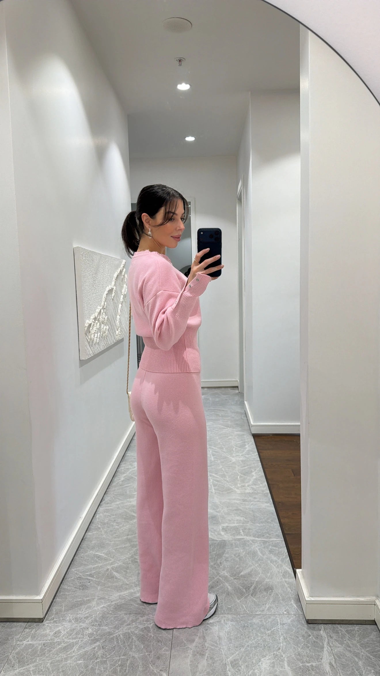 طقم عملي زهري بأزرار - KP1474