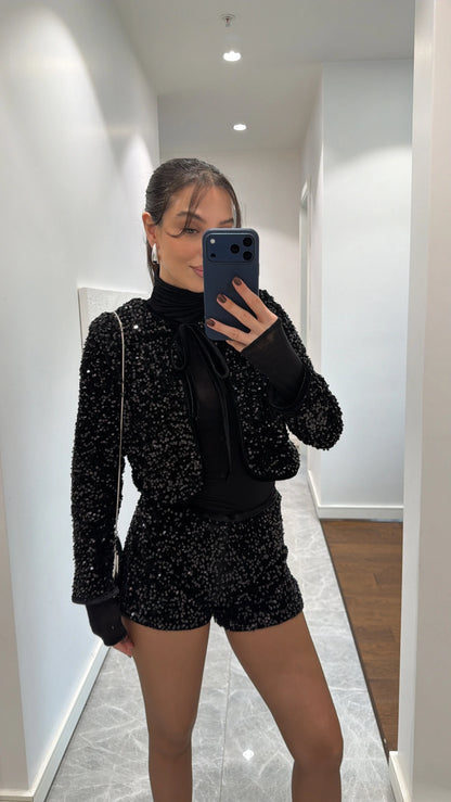 طقم خرز اسود - KP1483