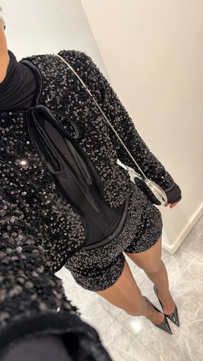 طقم خرز اسود - KP1483