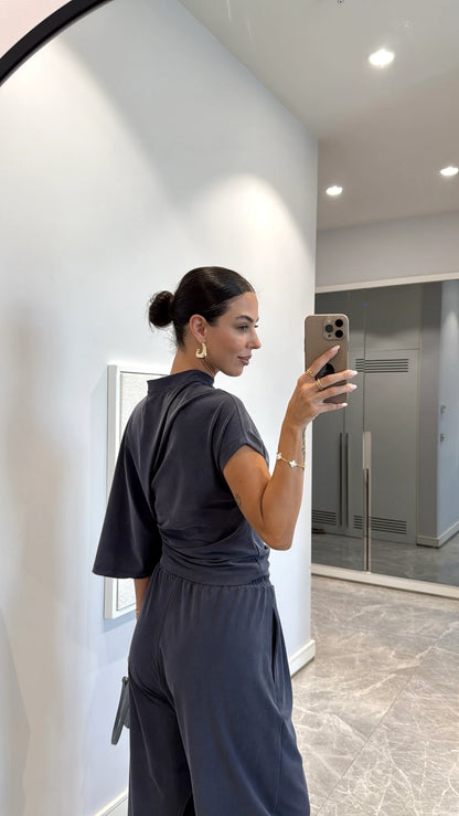 طقم عملي رمادي - KP1347