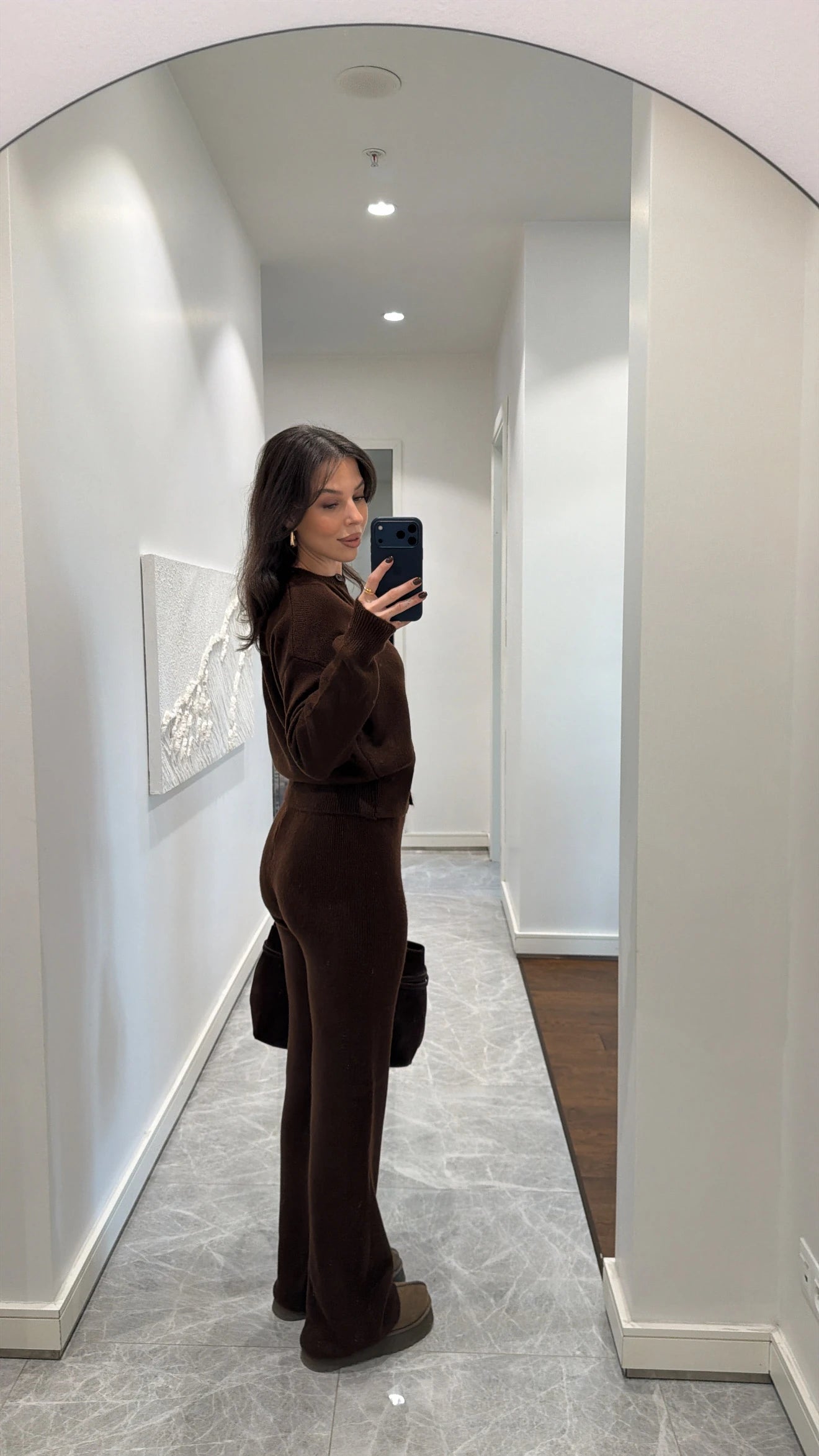 طقم بأزرار بني - KP1499