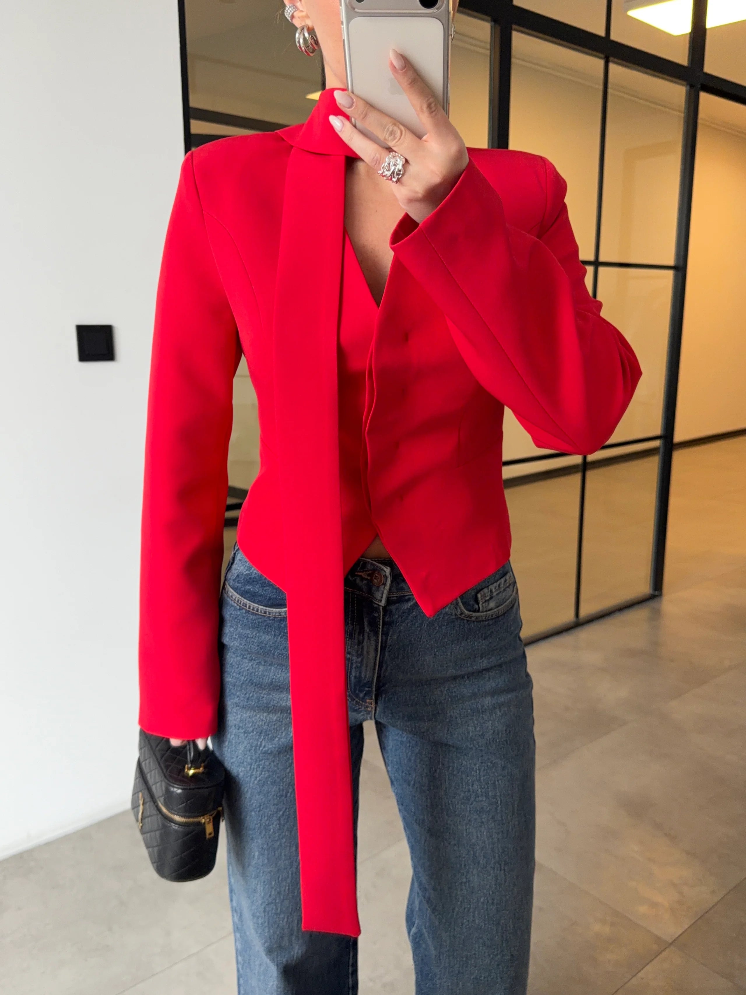 بليزر بشال احمر - KP7220