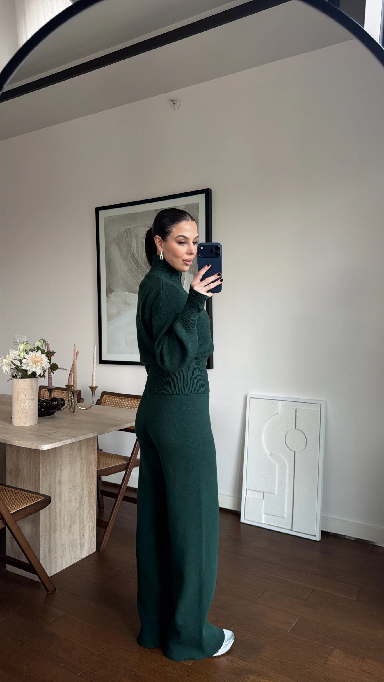 طقم بسحاب اخضر غامق - KP1514