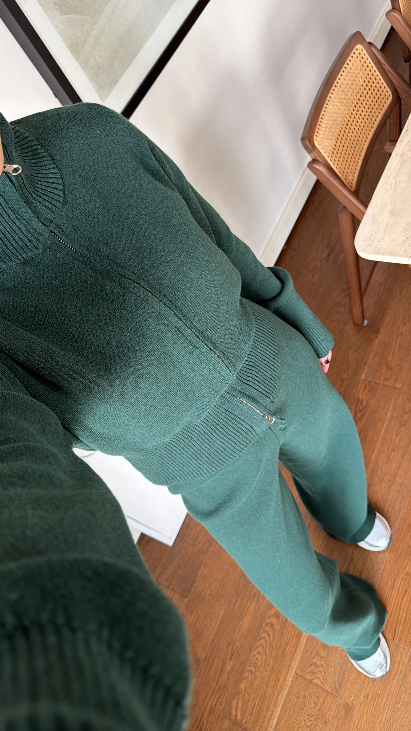 طقم بسحاب اخضر غامق - KP1514