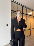 طقم بليزر مع بنطلون اسود - KP1519
