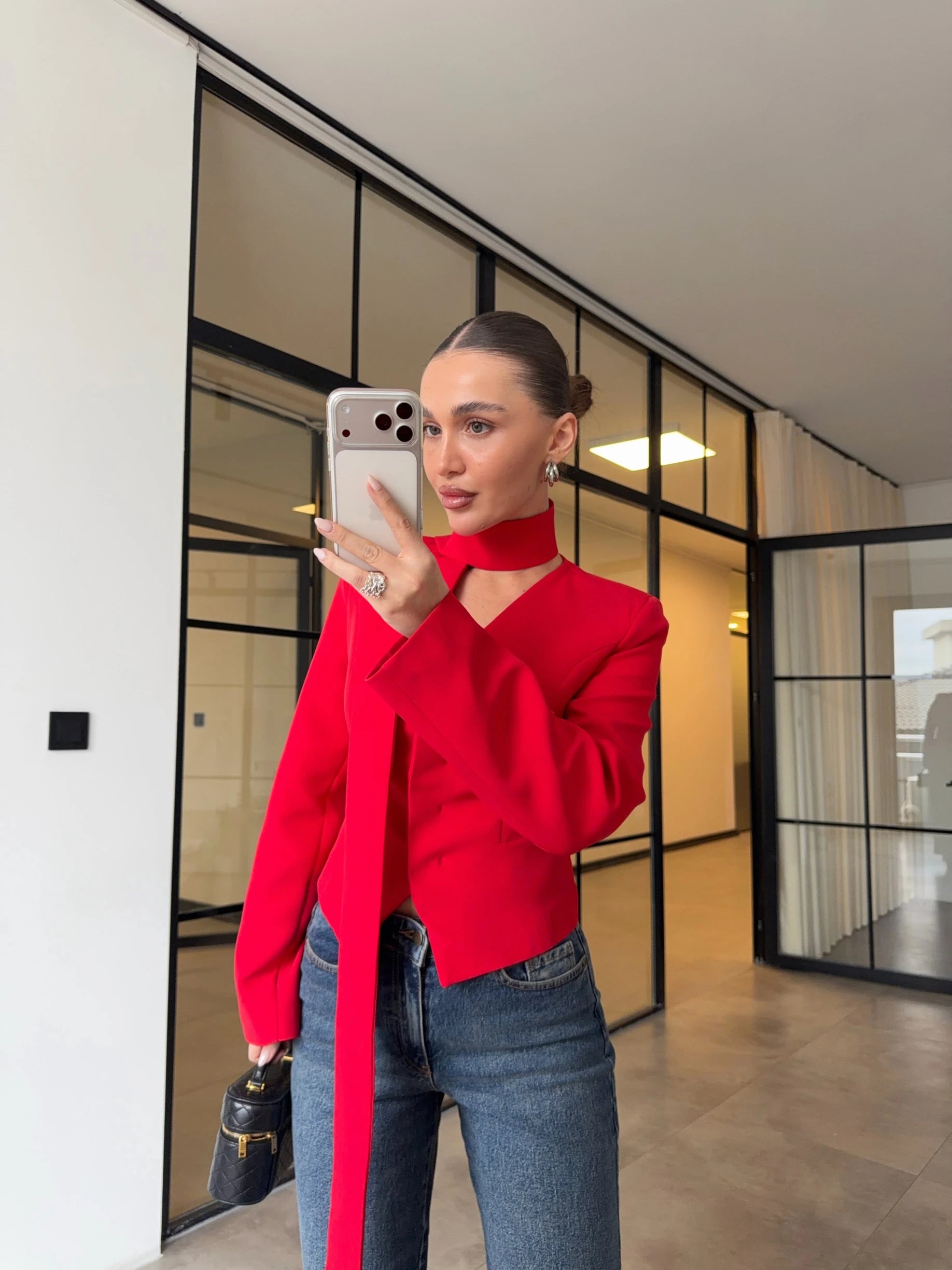 بليزر بشال احمر - KP7220