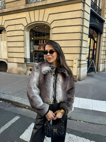 جكيت فرو ملون - KP7089