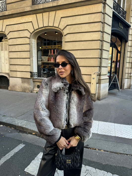 جكيت فرو ملون - KP7089