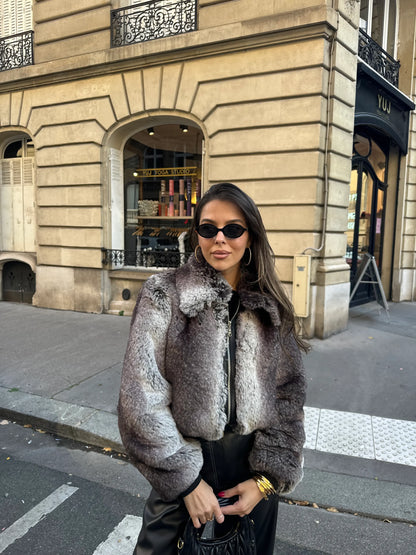 جكيت فرو ملون - KP7089