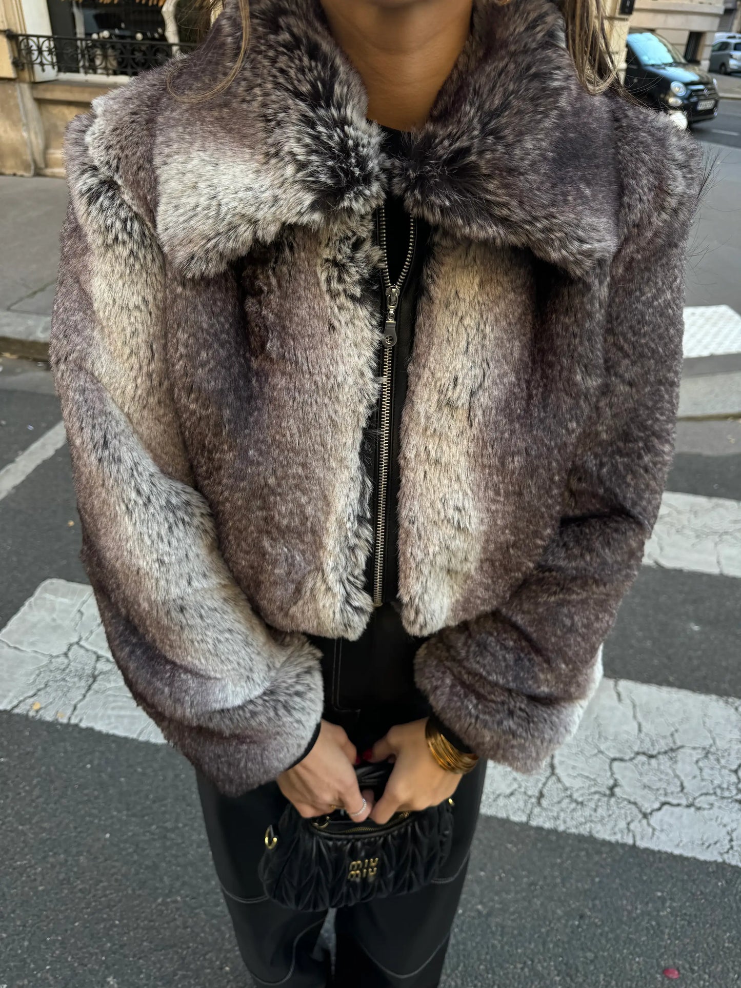 جكيت فرو ملون - KP7089