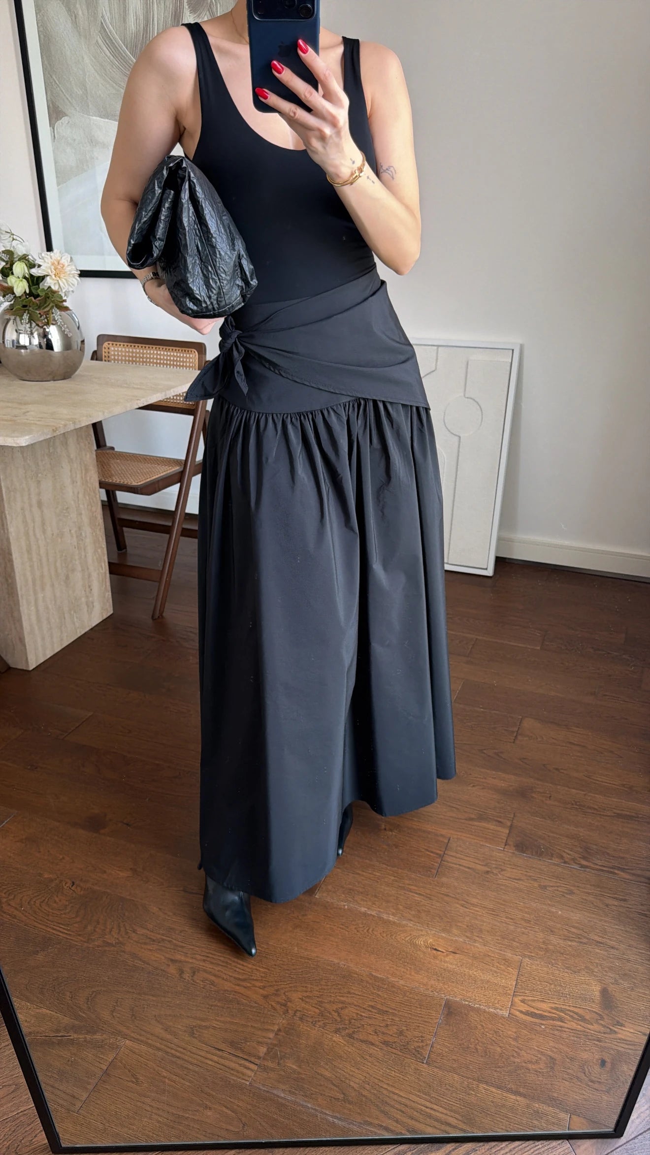 تنورة ربط اسود - KP6023