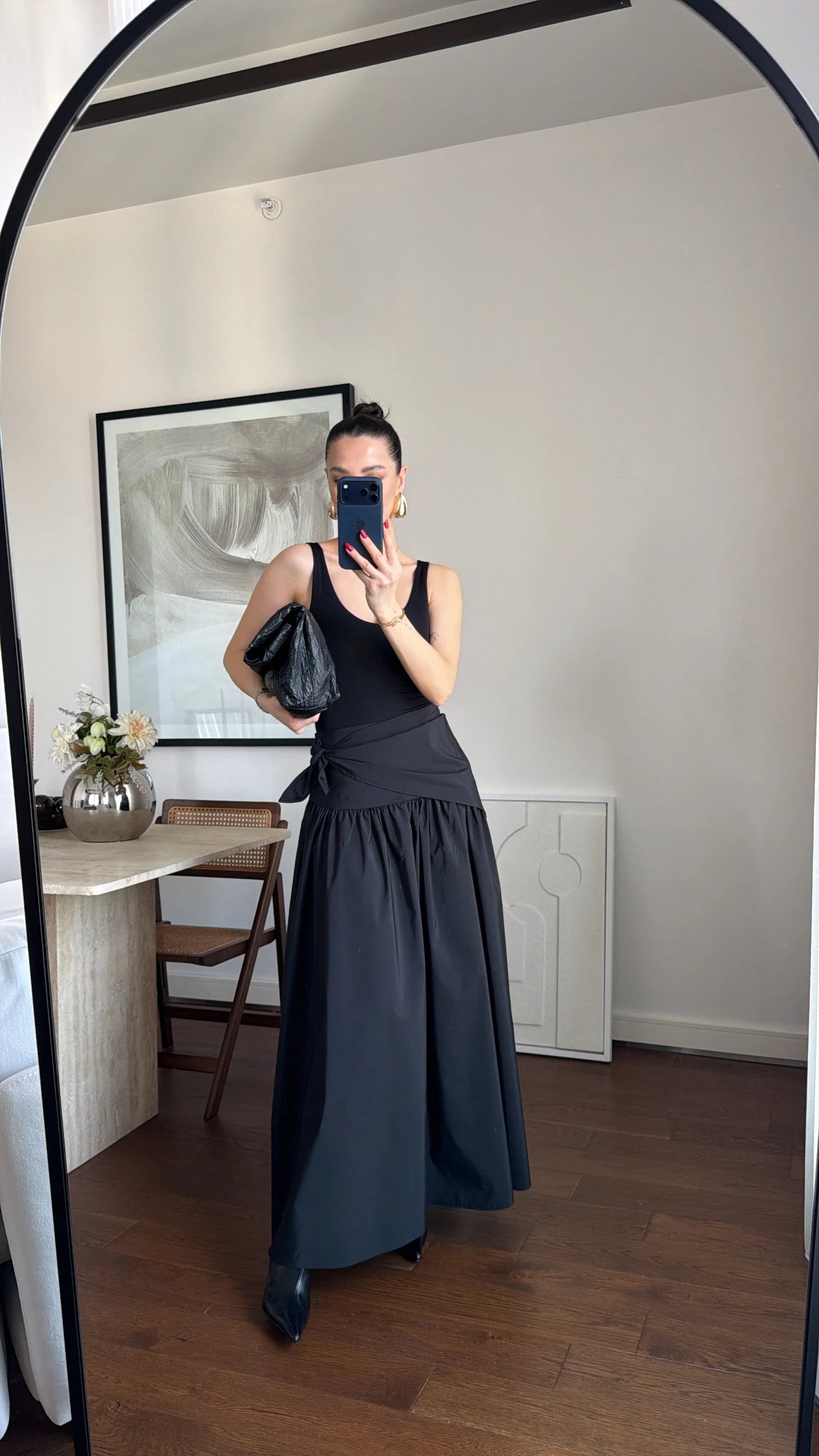 تنورة ربط اسود - KP6023