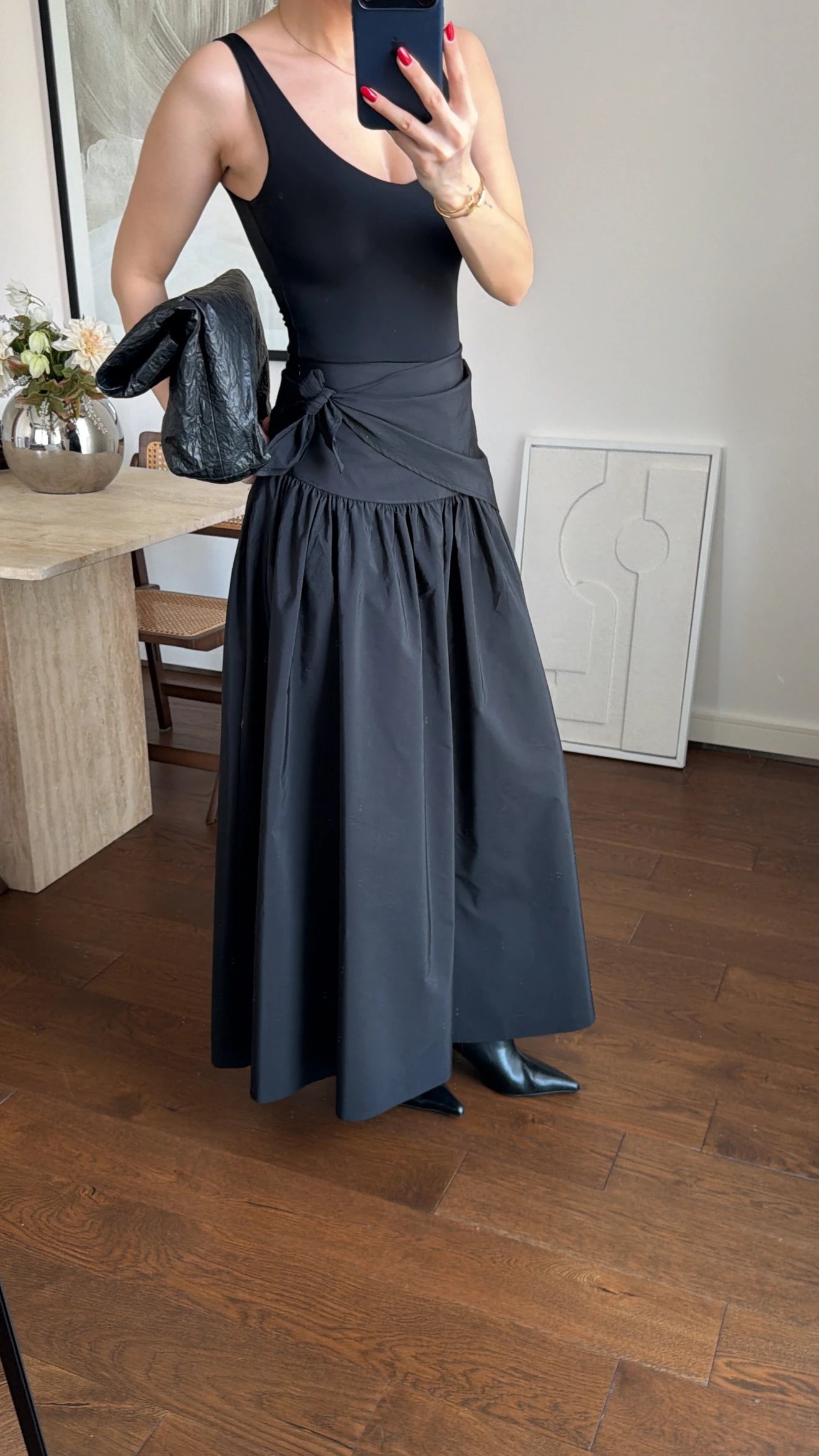 تنورة ربط اسود - KP6023