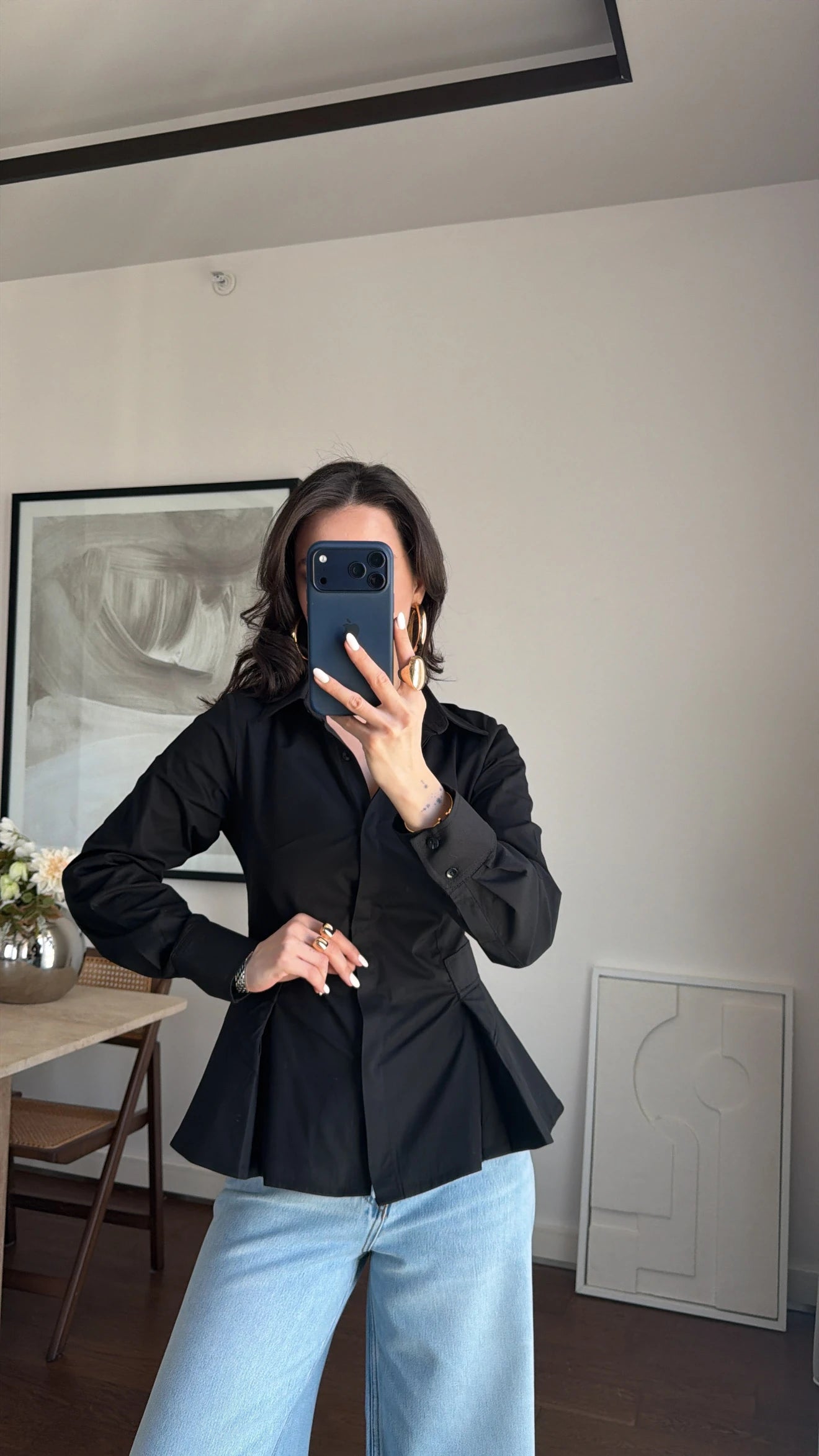 قميص اسود - KP4445