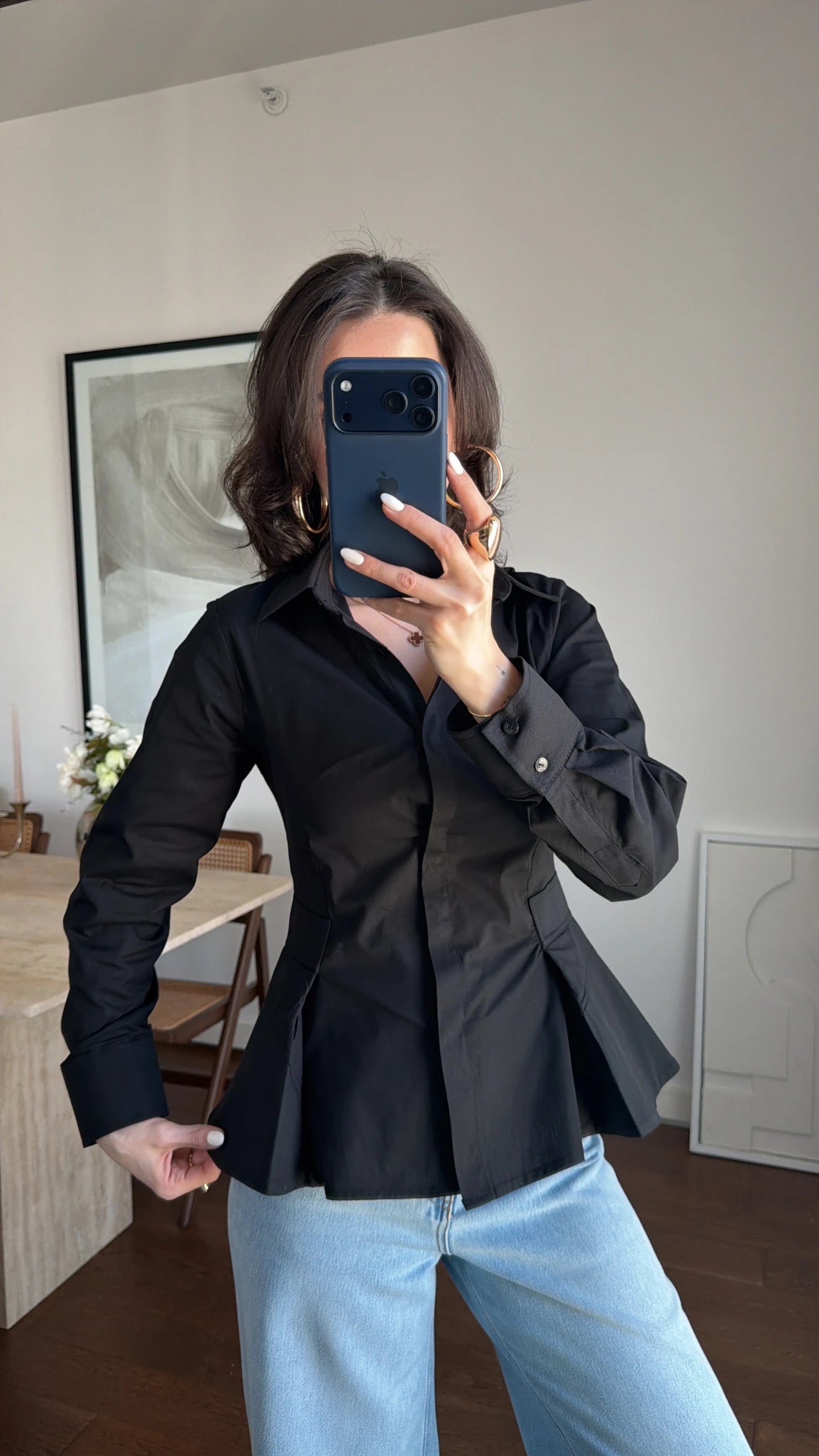 قميص اسود - KP4445