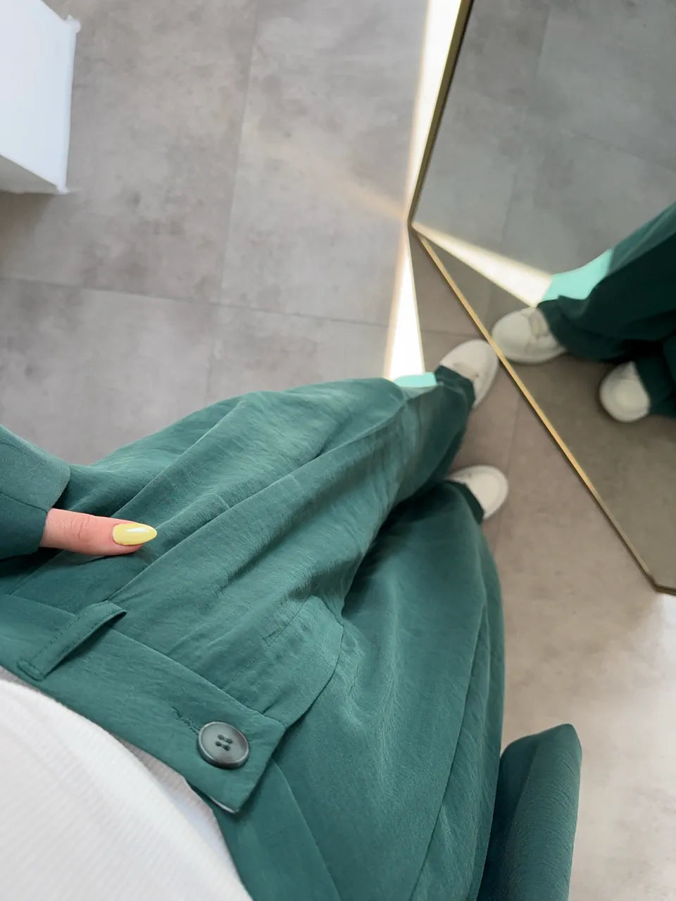 طقم بليزر مع بنطلون زمردي - KP1380