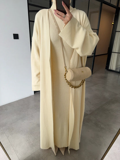 طقم جرزة مع فستان بيج - KP1411