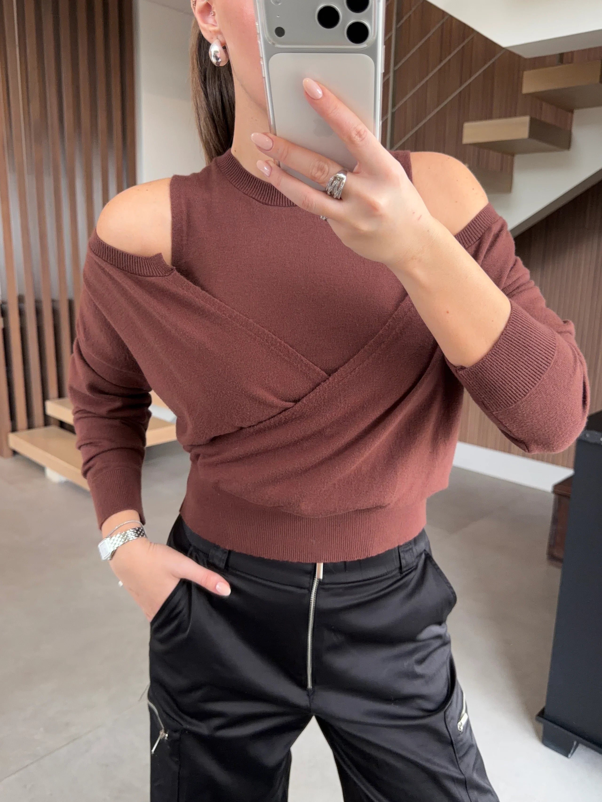 بلوزة بني - KP4401