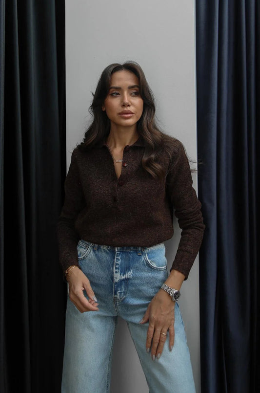 بلوزة بني - KP4299