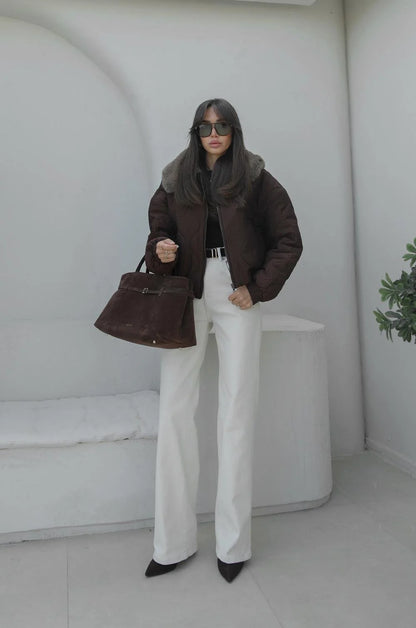 جكيت بني فرو - KP7174