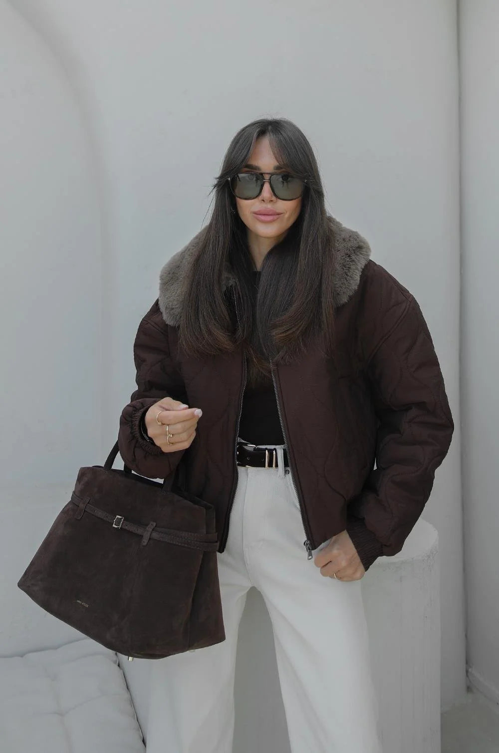 جكيت بني فرو - KP7174