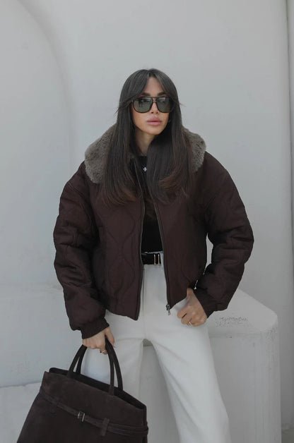 جكيت بني فرو - KP7174