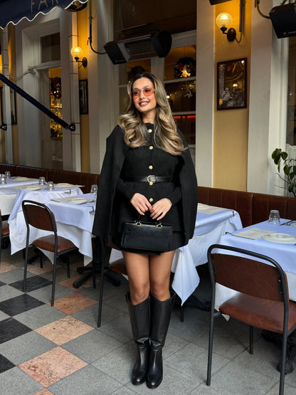 جكيت بانشو بحزام اسود - KP7202