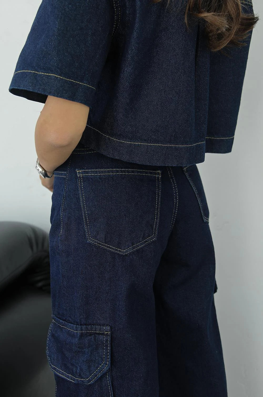 طقم جينز كارجو - KP1065