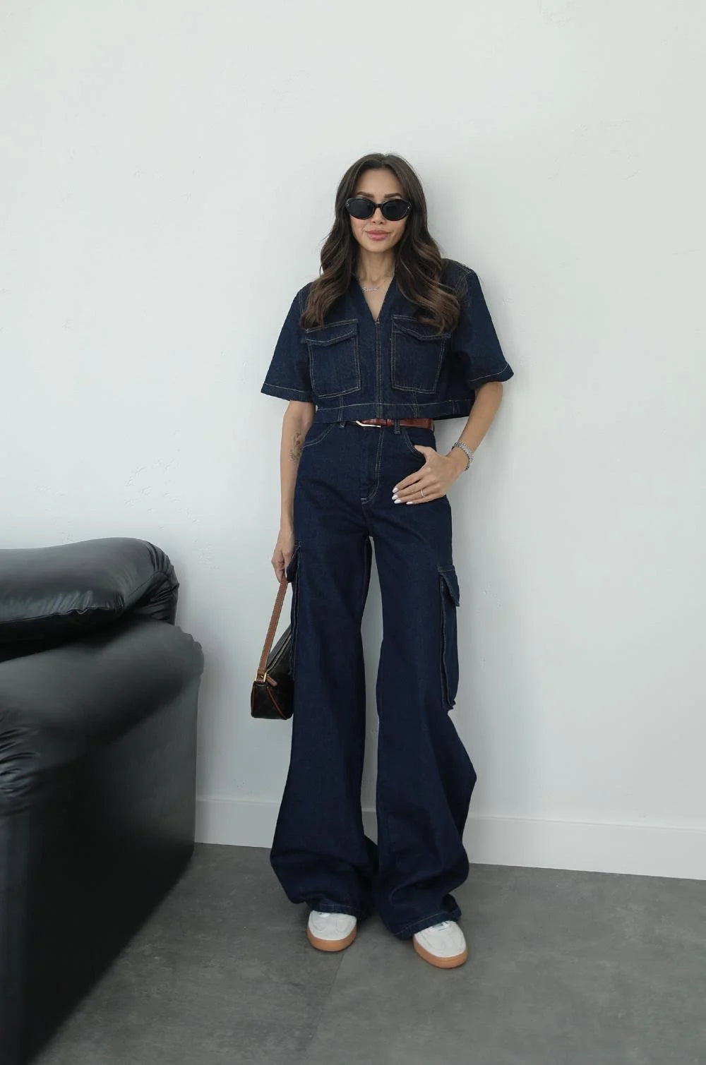 طقم جينز كارجو - KP1065