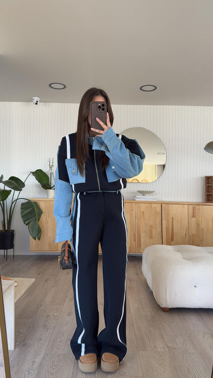 طقم تريننج كحلي - KP1401