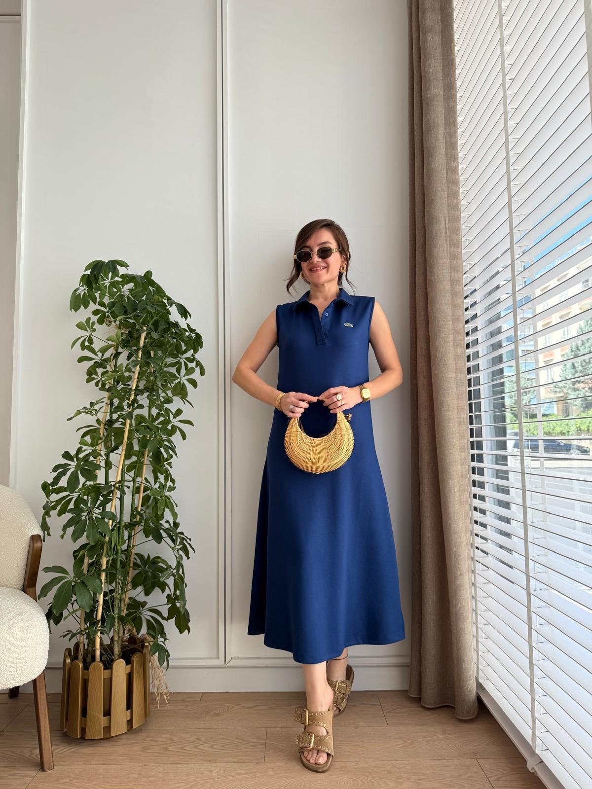 فستان لاكوست كحلي - KP2159