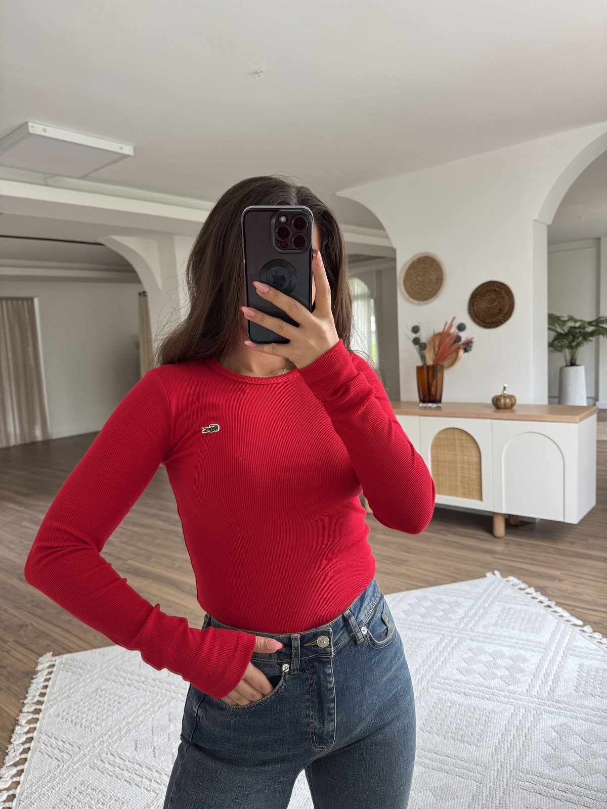 بلوزة لاكوست احمر - KP4263