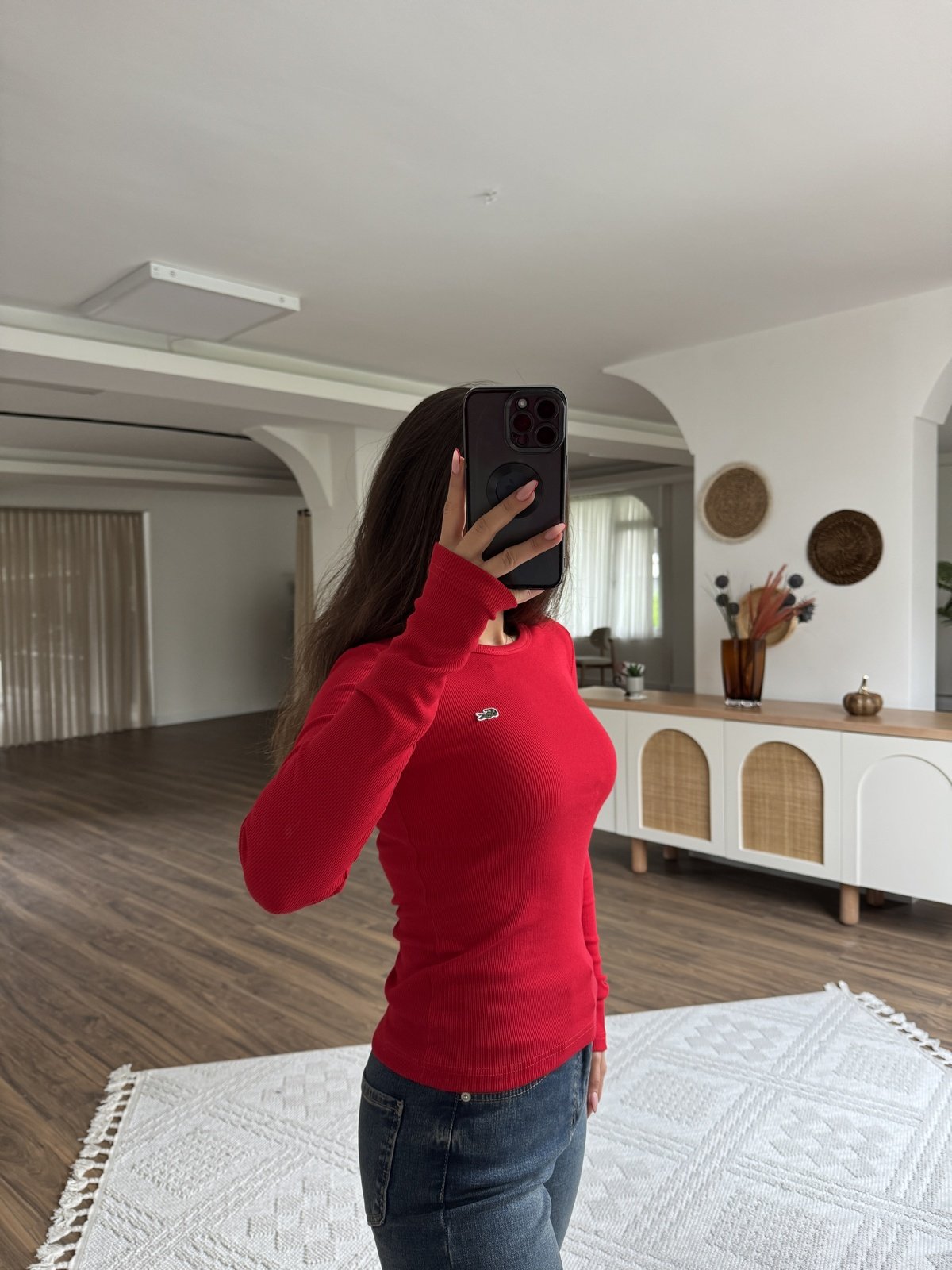 بلوزة لاكوست احمر - KP4263