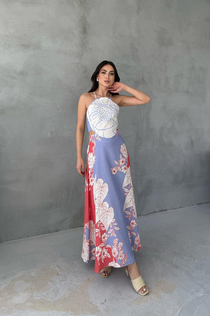 فستان ملون ليلك - KP2023